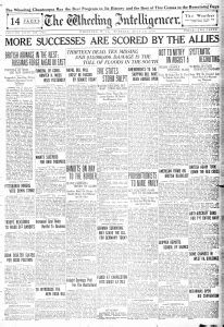 Wheeling Intelligencer Archives, Jul 18, 1916, p. 1