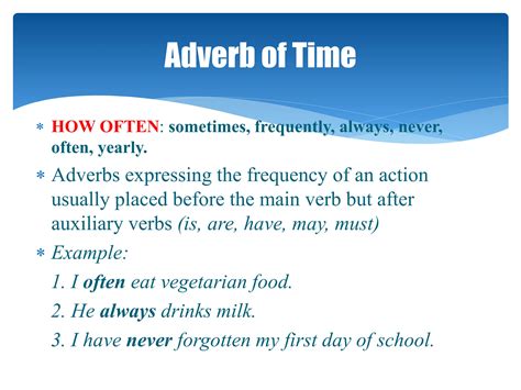 ADVERBS of manner, place, time, and frequency | PPTX