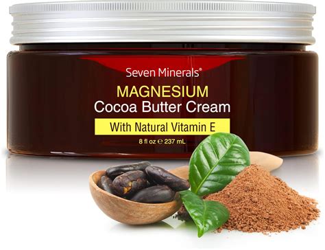 Amazon.com : Seven Minerals, Natural Magnesium Cream for Pain Calm, Leg ...
