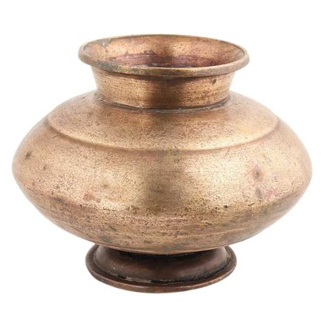 Indian-Shelf Handmade Vintage Brass Brown Unique Shaped Water Storage ...