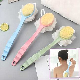 Body Bath Brush with Loofah | Long Handle Back Scrubber – Home Asthetics