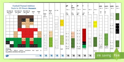 KS1 Football-Themed Maths Mosaics Bumper Activity Pack