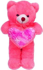 dhaman EXCLUSIVE PINK TEDDY BEAR WITH LOVE HEART GIFT FOR VALENTINE ...