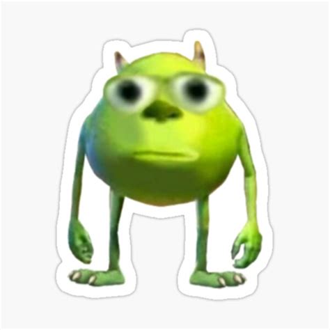 "Mike Wazowski Two Big Eyes" Sticker for Sale by neelfs | Redbubble