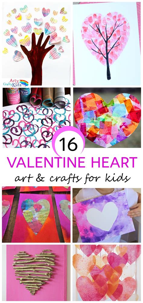 16 Kids Valentine Heart Craft Ideas | Heart crafts valentine, Easy ...