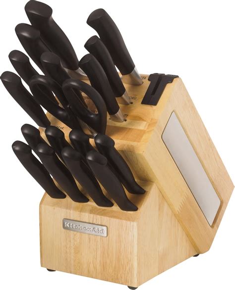 Amazon.com: KitchenAid 18-Piece Solid Delrin Handle, Black: Block Knife ...