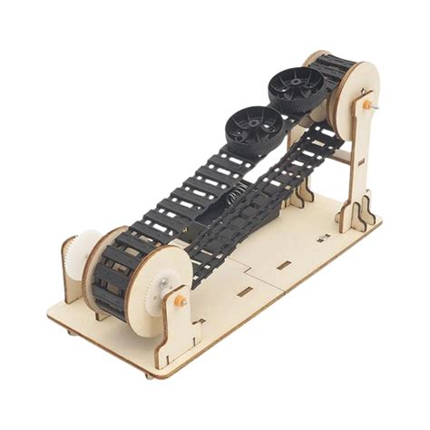 Wooden Conveyor Belt STEM Kit DIY Electric Conveyer – REES52