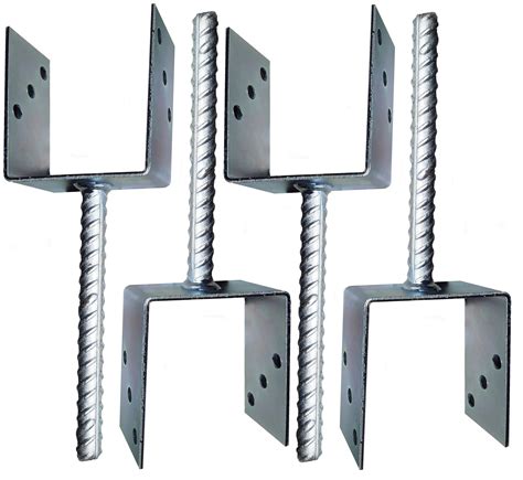 Metal Fence Post Anchors Heavy Duty Galvanised Bolt Down Post Support