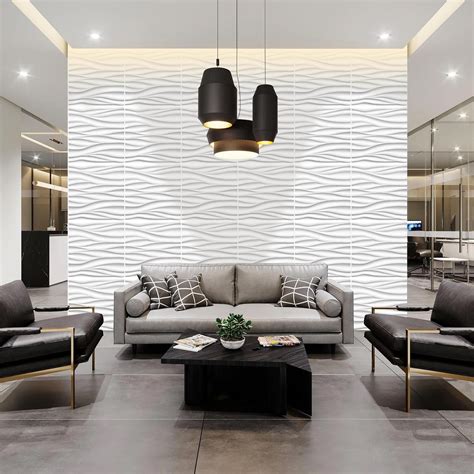 Snapklik.com : Wave Wall Panels For Interior Wall Decor, White 3D Wall ...