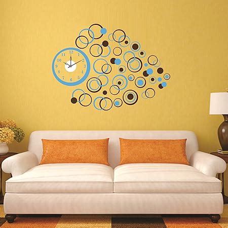 Buy Syga Vinyl Royal Tree PVC Wall Clock (35 Cm X 17 Cm X 5 Cm, Pink ...