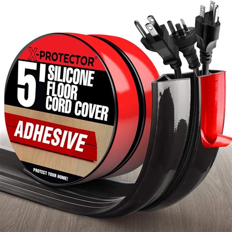 Amazon.com: Floor Cord Cover by X-Protector – 5’ Overfloor Cord ...