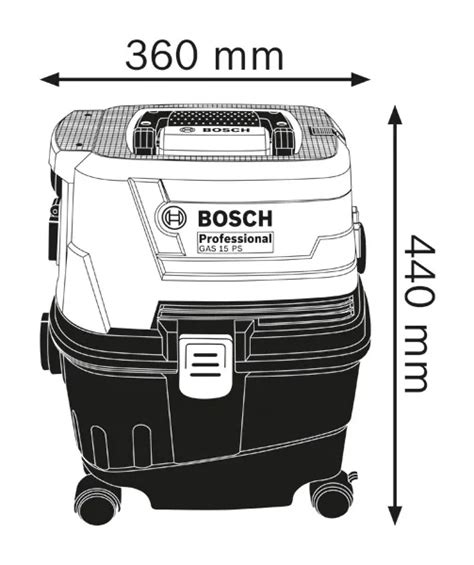 PRO GAS 15 PS Wet/Dry Extractor | Bosch Professional