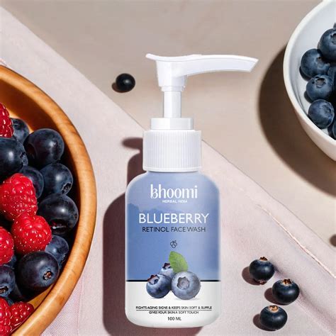 Buy Bhoomi herbal India Blueberry Retinol Face Wash (100 ml) in India ...