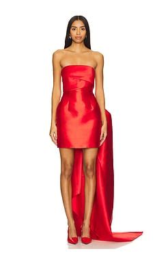 SOLACE London Meyer Mini Dress in Red | REVOLVE