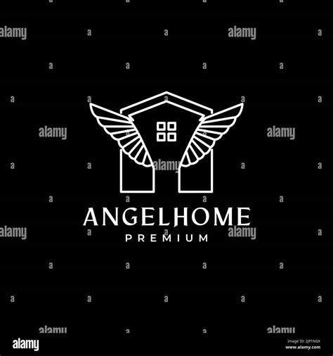 home with wings angel logo design Stock Vector Image & Art - Alamy
