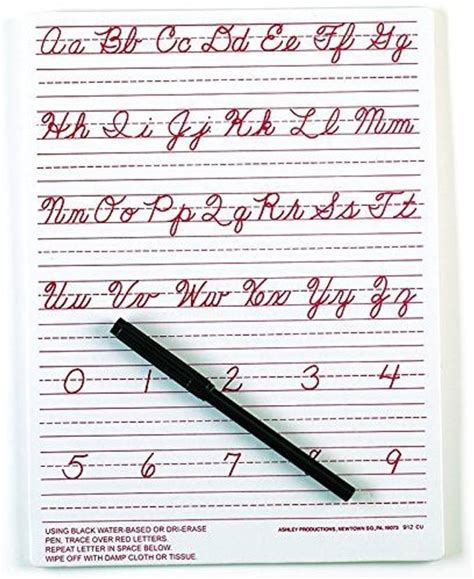 Generic Ashley Productions Inc Traditional Cursive Write-On 1' X 9 ...