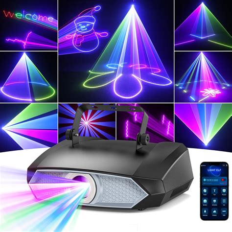 Erreyht Disco Light Party Light, DIY 3D Animation Light with Bluetooth ...