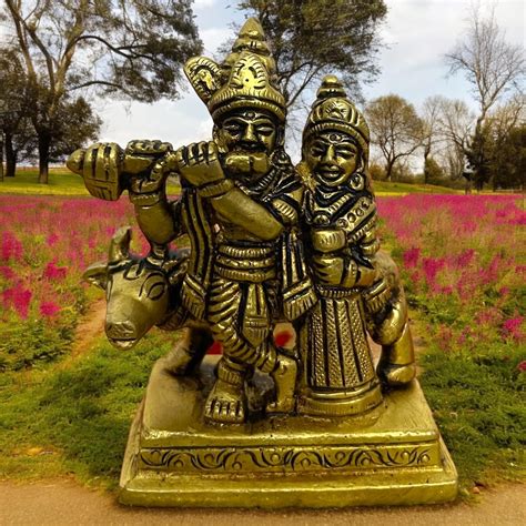 OBS 100% Pure Brass Radha Krishna Murti | Radha Krishna Statue | Radha ...