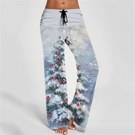 WXLWZYWL Women's Christmas Pajama Pants Comfy Pajamas Drawstring ...