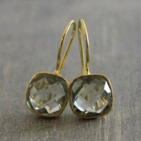 Vintage Gold Green Earrings – Claire Jewelry