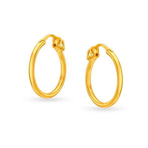 Timeless 22 Karat Yellow Gold Hoop Earrings