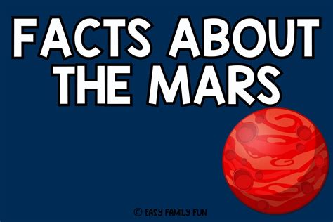 Facts About Mars - Easy Family Fun- Print-and-Play Family Fun Hub