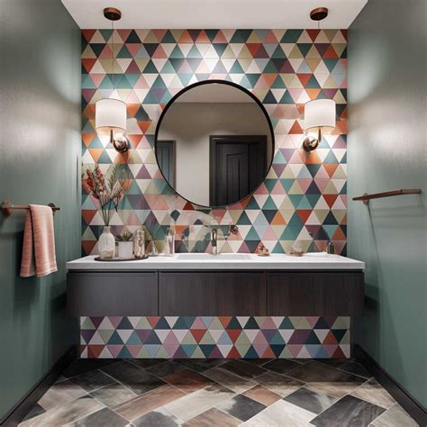 Elevating Aesthetics with Geometric Bathroom Wall Design • 333 ...