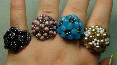 Free Fancy Beaded Ring Tutorials 的图像结果