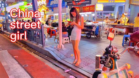 長沙街拍解放西美女，酒吧街Bar street, Nightlife,China girl, 4k China walk,Changsha city chongqing guangzhou