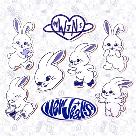 NEWJEANS Bunny Tokki Lightstick Heart Cake Rollerskates Stars Logo ...