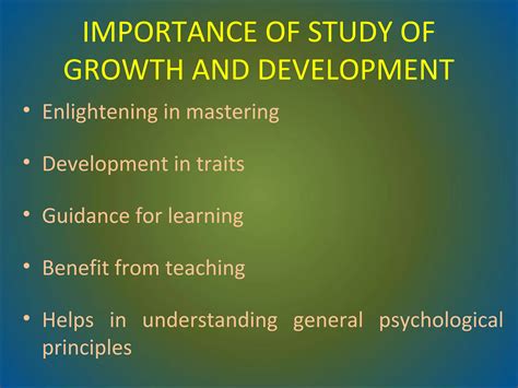 Importance Of Growth And Development