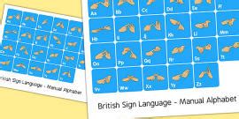 British Sign Language Alphabet Signs (teacher made) - Twinkl