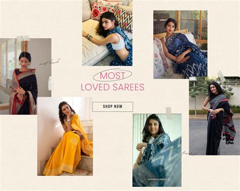 Moora - Hand Block Printed Cotton, Chanderi Silk Sarees Online