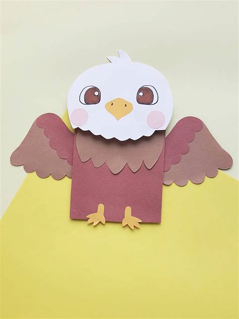 Paper Bag Eagle Puppet - Big Family Blessings
