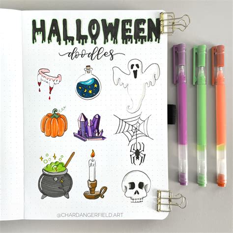 Step by Step: Easy Halloween Doodles for your Bullet Journal - Archer ...