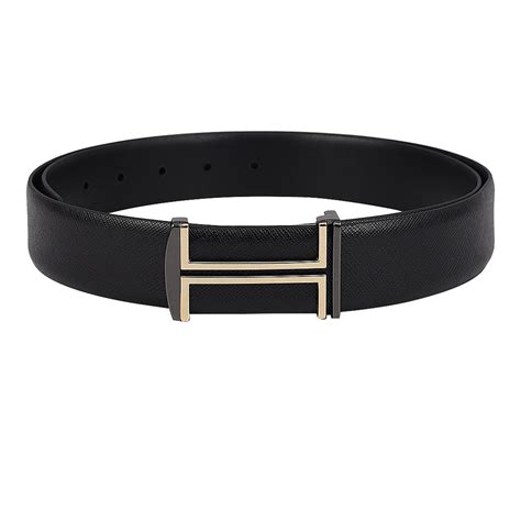 Formal Saffiano Leather Mens Belt - Black – Da Milano