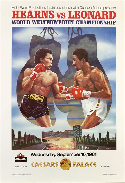 Buy vps Vintage 1981 Thomas Hit Man Hearns Sugar Ray Leonard Boxing A3 ...