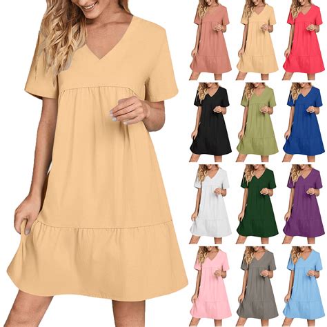 Lenago Women's Plus Size Summer Dresses High Waisted Fashion Holiday ...