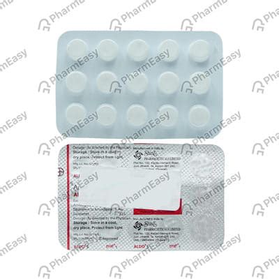Aldo 5 MG Tablet (15): Uses, Side Effects, Price & Dosage | PharmEasy