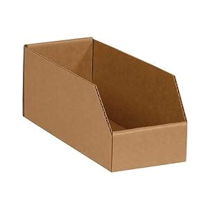 DCGPAC Open Top Brown Bin Boxes, 03Ply Corrugated Bins Box, Oyster ...