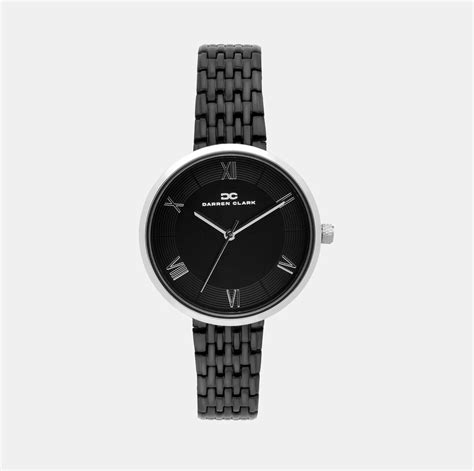 Darren Clark Women Black Stainless Steel Watch 2004F-C0104 – Just In Time