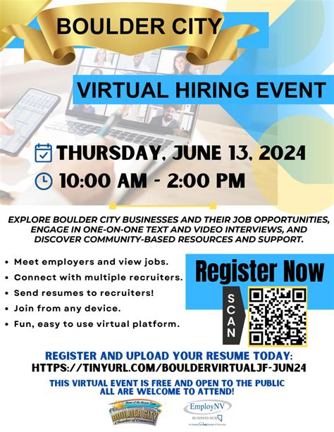 Virtual Job Fair Seeks Employers and Applicants | Boulder City: Home of ...