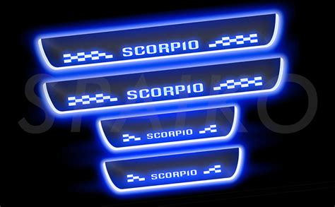 SPAIKO LED Door Sill Plate Compatible for Mahindra Scorpio | Mirror ...