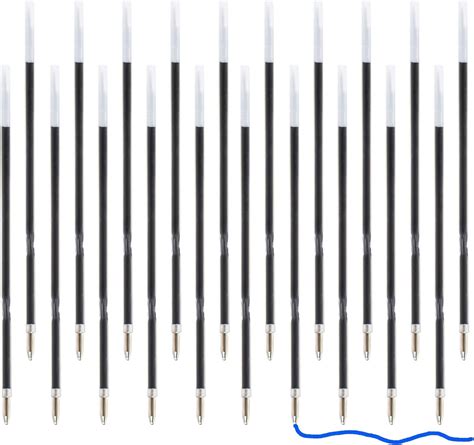 HLPHA 20 Pieces Ballpoint Pen Refills Blue Ink 1.0mm Medium Point ...