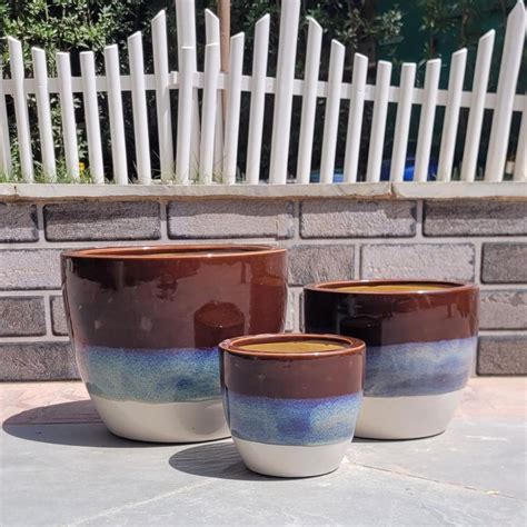 Outdoor Ceramic Pots| Glazed Pottery — Wonderland Garden Arts and Craft
