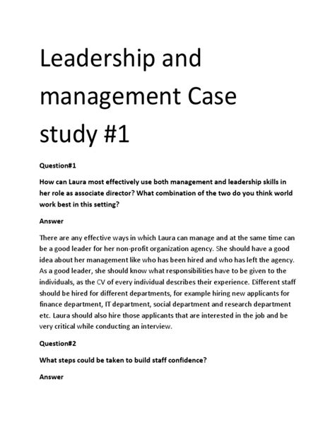 Image result for Leadership Case Study Examples