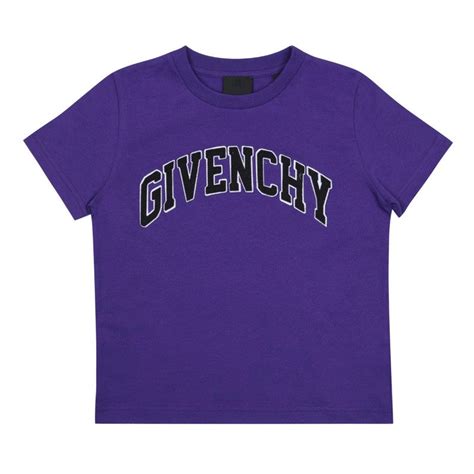 Givenchy Purple Logo-Appliqu? Organic Cotton T-Shirt | Les Petits - Les ...