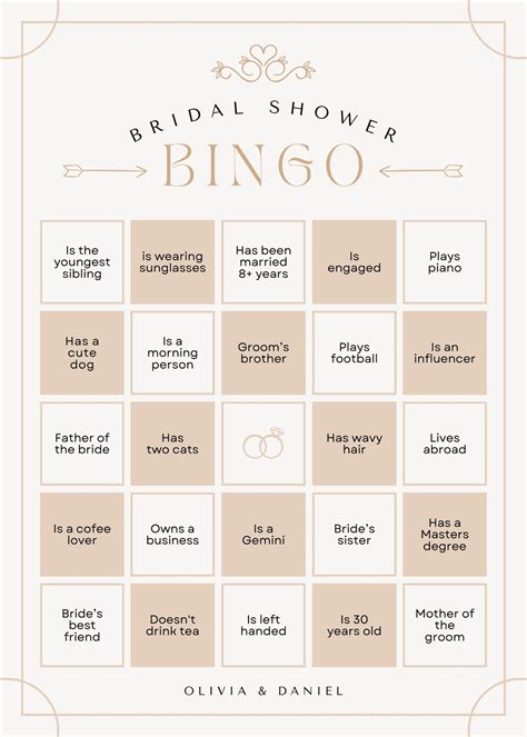 Bridal Shower Bingo Blank Cards Printable Bridal Shower Bingo