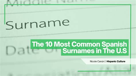 The 10 Most Common Spanish Surnames in The U.S