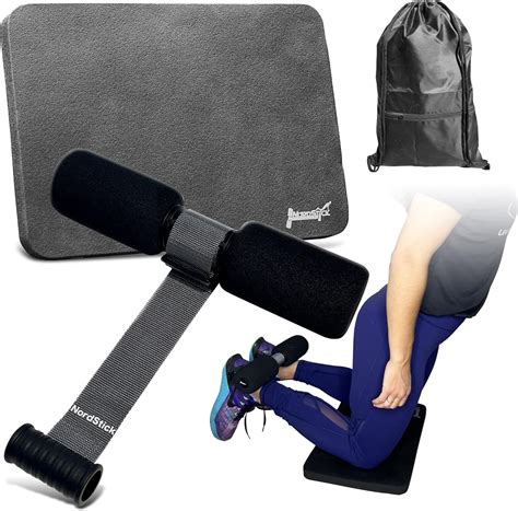 Buy NordStick Nordic Hamstring Curl Strap with Fitness Knee Mat & Gym ...